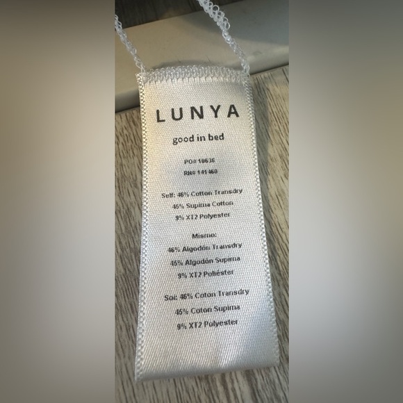 Lunya Cool High Rise Lounge Pant Grey Microstripe Comfy Supima Cotton Size XL - Picture 10 of 11